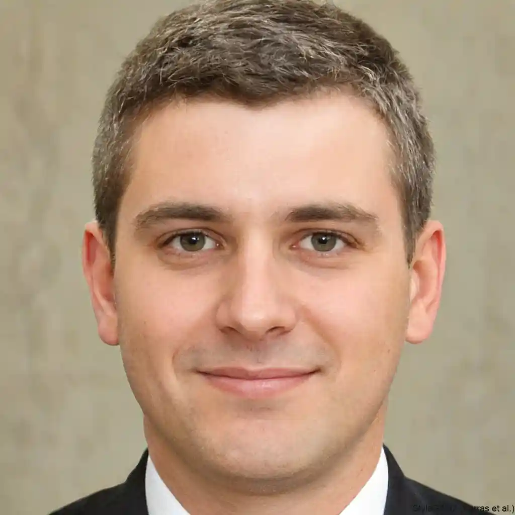 A man with short hair and wearing a suit.